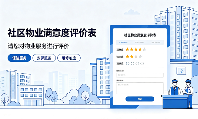 社区物业满意度评价表如何搭建?