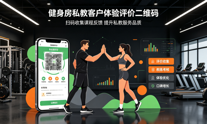 健身房私教客户体验评价二维码制作教程