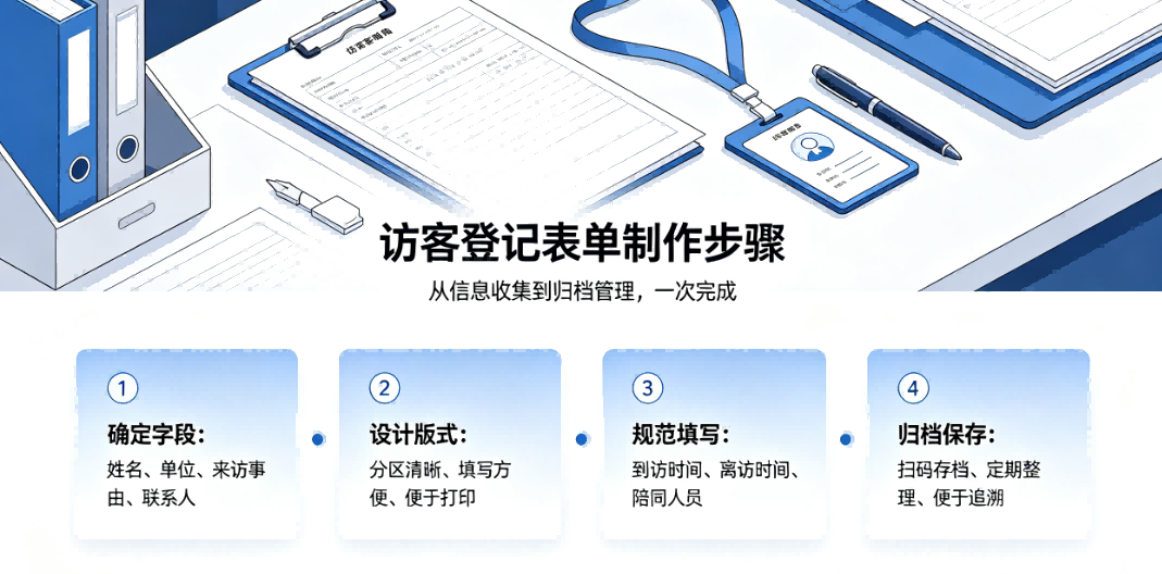 访客登记表单制作步骤