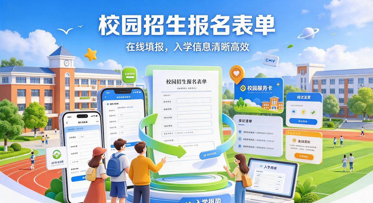 校园招生报名表单怎么制作？访客宝轻量化线上填报工具推荐